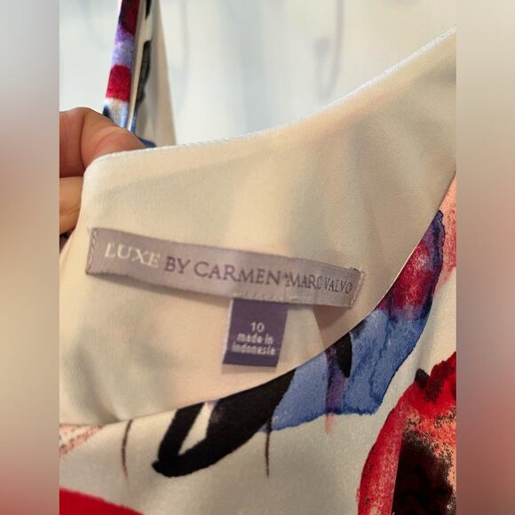 Luxe by Carmen Dress Women's 10 Floral Sleeveless‎  Colorful (g98) - Picture 5 of 6